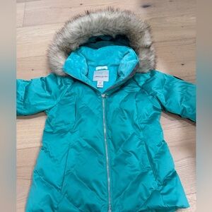 Obermeyer Turquoise Jacket with Faux Fur